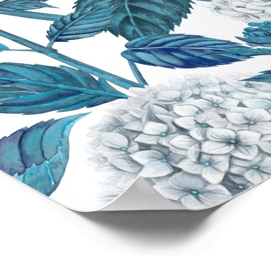 アジサイの水色 ポスター (角)