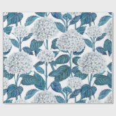 アジサイの水色 ラッピングペーパー (フラット)