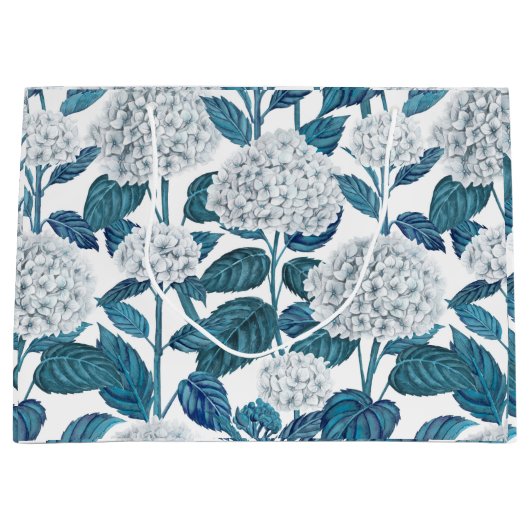 アジサイの水色 ラージペーパーバッグ (正面)