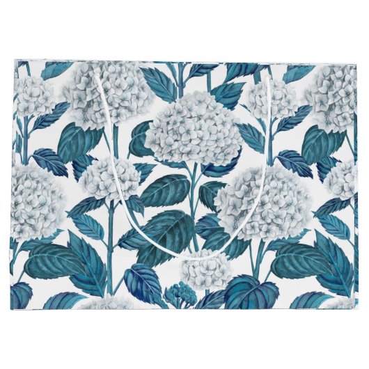 アジサイの水色 ラージペーパーバッグ (裏面)