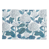 アジサイの水色 枕カバー (裏面)