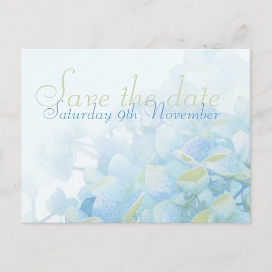 アジサイの結婚ポストカードを保存 案内ポストカード (正面)