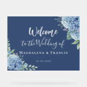 アジサイの結婚式ウェルカム アクリルサイン (正面)