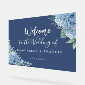 アジサイの結婚式ウェルカム アクリルサイン (傾斜)