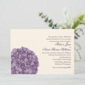 アジサイの結婚式招待状 招待状 (スタンド正面)