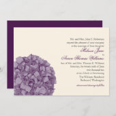 アジサイの結婚式招待状 招待状 (正面/裏面)