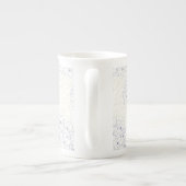 アジサイの線画 ボーンチャイナマグカップ (裏面)