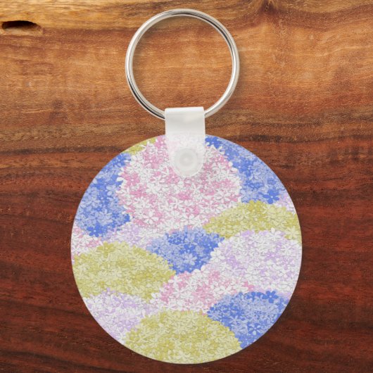 アジサイの美しい畑 キーホルダー (正面)