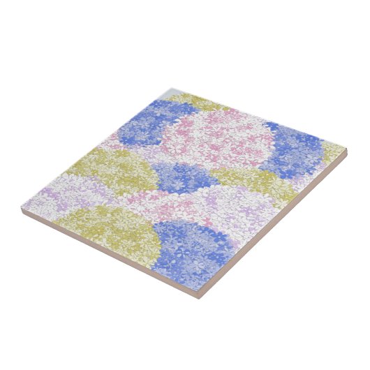 アジサイの美しい畑 タイル (側面)