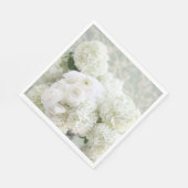 アジサイの花が咲く白いランナキュラス スタンダードランチョンナプキン (角)