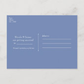 アジサイの花とゴールドの春のSave the Date 案内ポストカード (裏面)