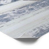 アジサイの花と蝶を持つスカル ポスター (角)