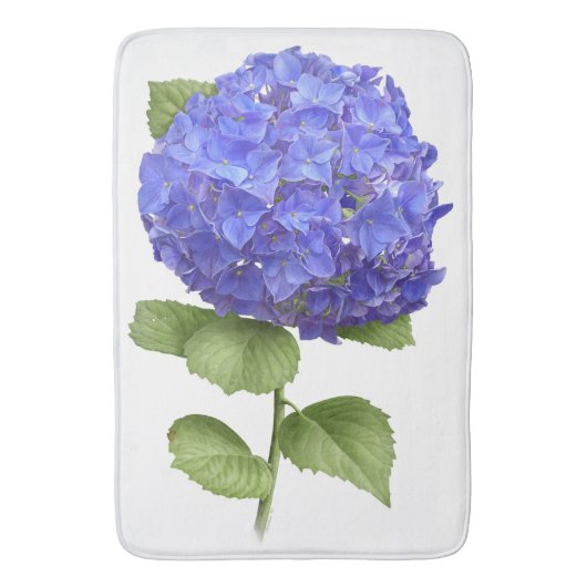 アジサイの花のデザイン バスマット (正面縦)