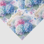 アジサイの花のブルー 誕生日 薄葉紙 (詳細)