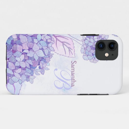 アジサイの花のモノグラムのiPhone 5の穹窖の箱 Case-Mate iPhoneケース (裏面(横))