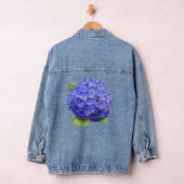 アジサイの花の植物画 デニムジャケット (ハンガー)