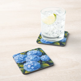 アジサイの花の水彩フラワー コースター