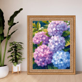 アジサイの花の水彩画 ポスター