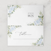 アジサイの花の結婚式 折りたたみ式プレイスカード プレイスカード (外部開封)