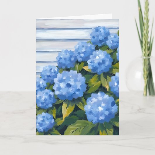 アジサイの花の絵 カード (正面)