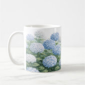 アジサイの花の絵  コーヒーマグカップ (左)