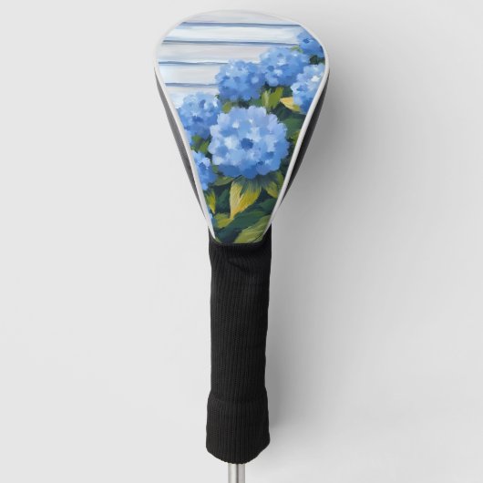 アジサイの花の絵 ゴルフヘッドカバー (正面)