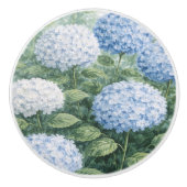 アジサイの花の絵 セラミックノブ (正面)