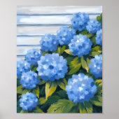 アジサイの花の絵 ポスター (正面)