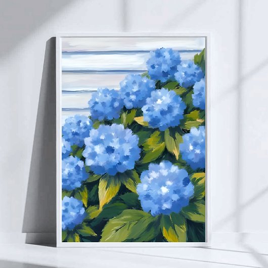 アジサイの花の絵 ポスター