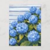 アジサイの花の絵 ポストカード (正面)