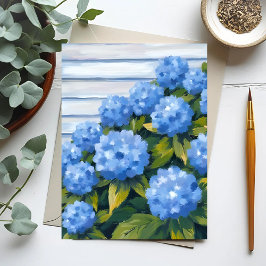 アジサイの花の絵 ポストカード