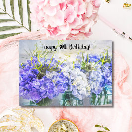 アジサイの花の30歳の誕生日おめでとうカード カード