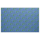 アジサイの花びら 青い無地の植物画 ファブリック (ヤード)