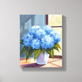 アジサイの花束のフラワーアート キャンバスプリント