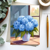 アジサイの花束の花の絵のカード