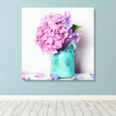 アジサイの花 キャンバスプリント (インサイチュ (ウッドフロア))