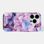 アジサイの花 シームレス パターン iPhoneケース (裏面横)