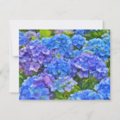 アジサイの花 フローラルアート ノートカード セット (正面)