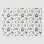 アジサイの花 ブルーとピンク 薄葉紙 (正面)