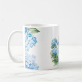 アジサイの花 水彩画 コーヒーマグカップ (左)