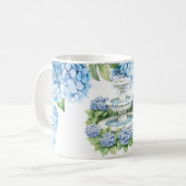 アジサイの花 水彩画 コーヒーマグカップ (正面左)