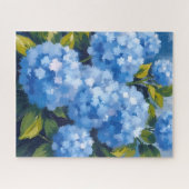 アジサイの花 水彩画 フローラル ジグソーパズル (横)
