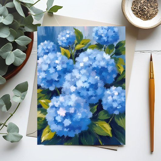 アジサイの花 水彩画 フローラル ポストカード