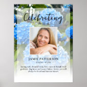 アジサイの花 生誕祭 写真 お別れ会 ポスター (正面)