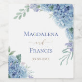 アジサイの花 | 結婚s ワインラベル (シングルラベル)