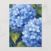 アジサイの花 | 花の水彩画 ポストカード (正面)