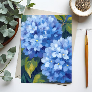 アジサイの花 花の水彩画 ポストカード