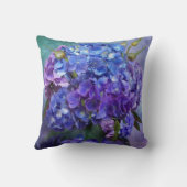アジサイの芸術デザイナー枕 クッション (裏面)