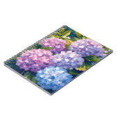 アジサイの茂み|花の水彩画 ノートブック (左側)