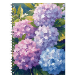 アジサイの茂み|花の水彩画 ノートブック